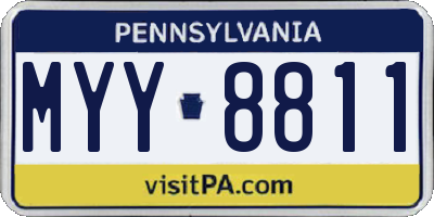 PA license plate MYY8811