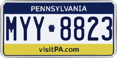 PA license plate MYY8823