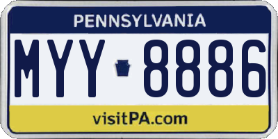 PA license plate MYY8886