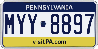 PA license plate MYY8897