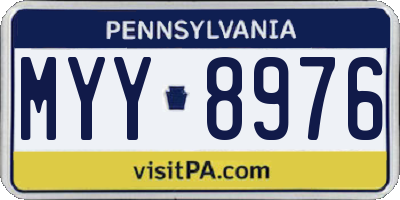 PA license plate MYY8976