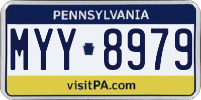 PA license plate MYY8979