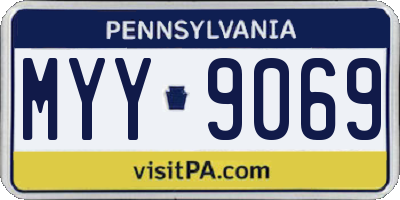 PA license plate MYY9069