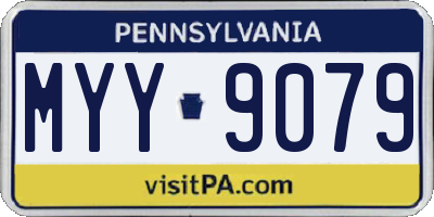 PA license plate MYY9079