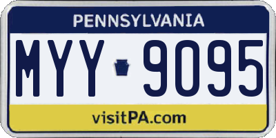 PA license plate MYY9095