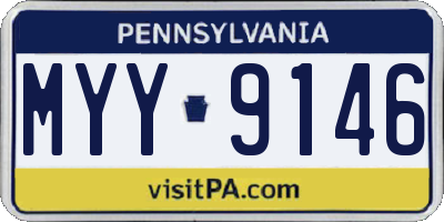 PA license plate MYY9146