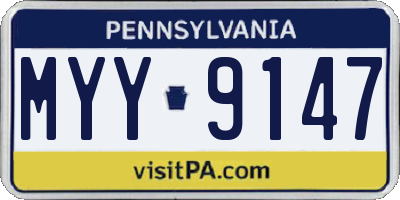 PA license plate MYY9147