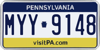 PA license plate MYY9148