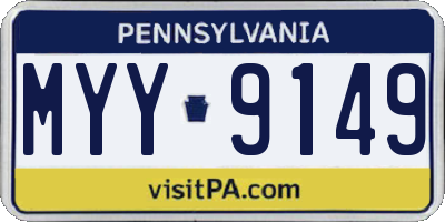 PA license plate MYY9149