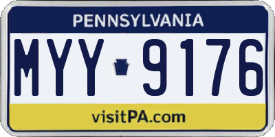 PA license plate MYY9176