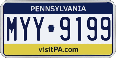 PA license plate MYY9199