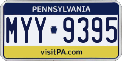 PA license plate MYY9395