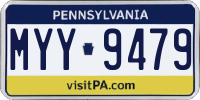 PA license plate MYY9479