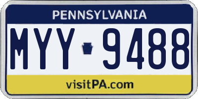 PA license plate MYY9488