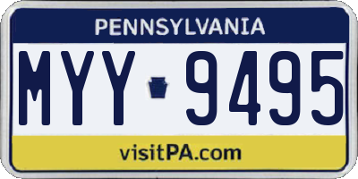 PA license plate MYY9495