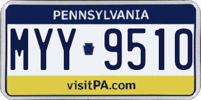 PA license plate MYY9510