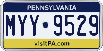 PA license plate MYY9529