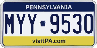 PA license plate MYY9530