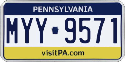 PA license plate MYY9571