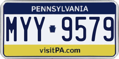 PA license plate MYY9579