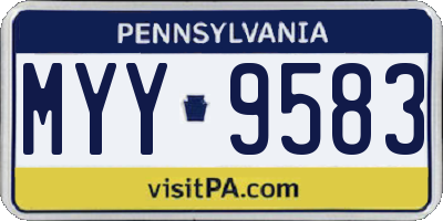 PA license plate MYY9583
