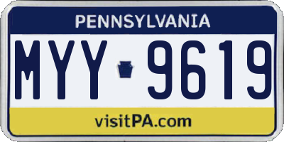 PA license plate MYY9619