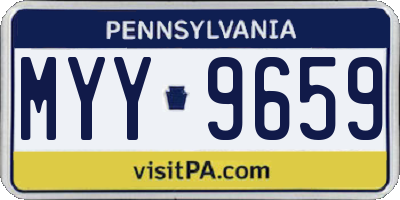 PA license plate MYY9659