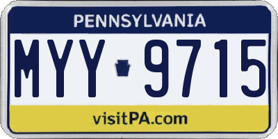 PA license plate MYY9715