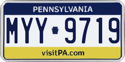 PA license plate MYY9719