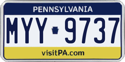 PA license plate MYY9737