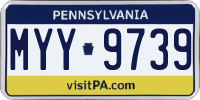 PA license plate MYY9739