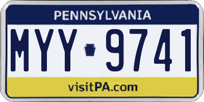 PA license plate MYY9741