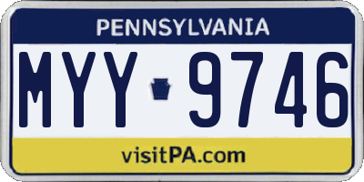 PA license plate MYY9746