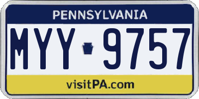 PA license plate MYY9757