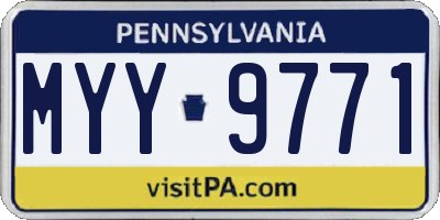 PA license plate MYY9771