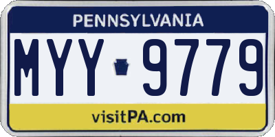 PA license plate MYY9779