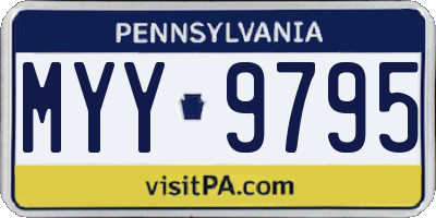 PA license plate MYY9795