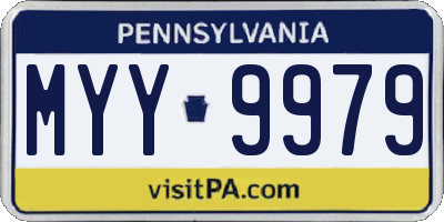 PA license plate MYY9979