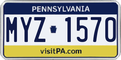 PA license plate MYZ1570