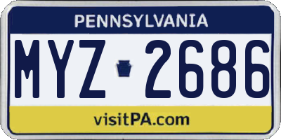 PA license plate MYZ2686