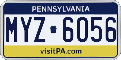 PA license plate MYZ6056