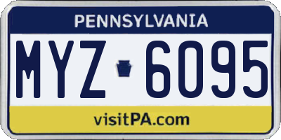 PA license plate MYZ6095