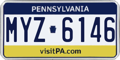 PA license plate MYZ6146