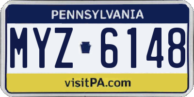 PA license plate MYZ6148