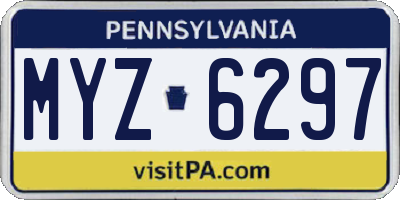 PA license plate MYZ6297