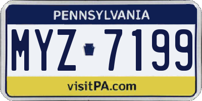 PA license plate MYZ7199