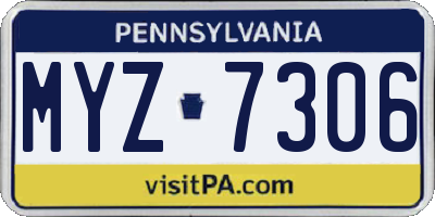 PA license plate MYZ7306