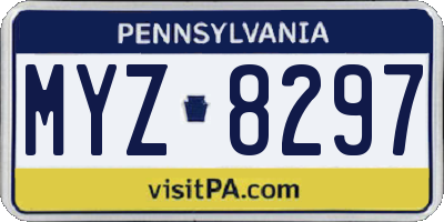 PA license plate MYZ8297