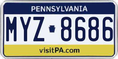PA license plate MYZ8686