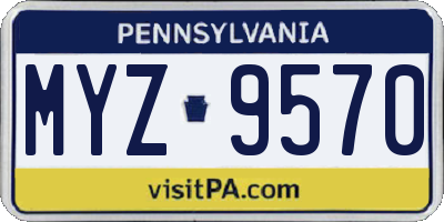 PA license plate MYZ9570
